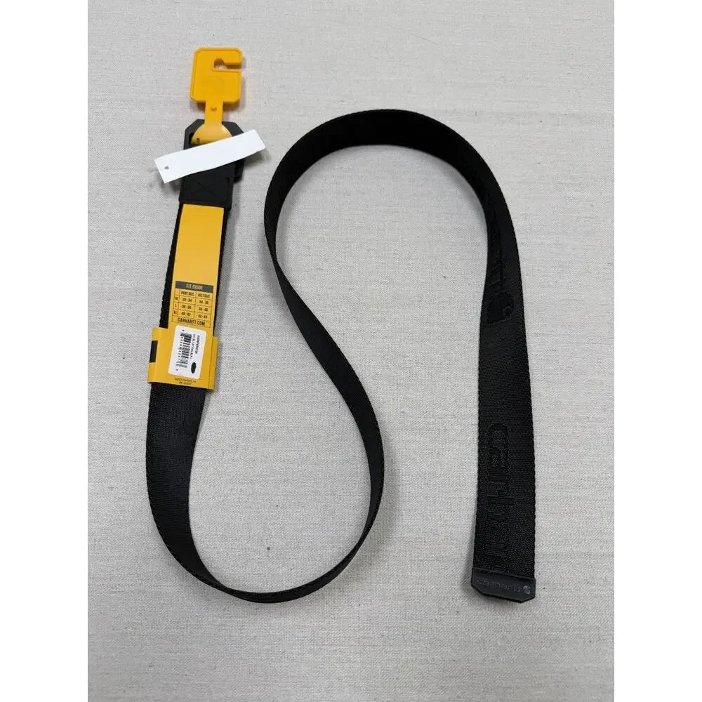 NEW Carhartt Nylon Webbing Ladder Lock Belt – Black Size L Heavy Duty